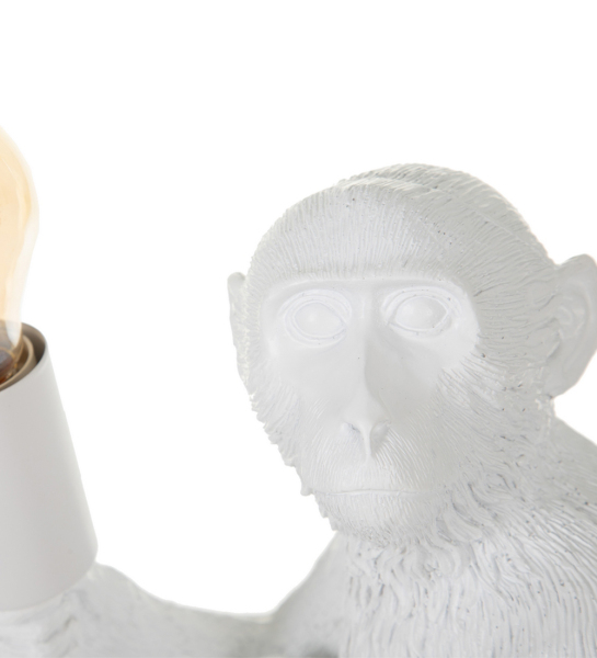 White monkey table lamp 