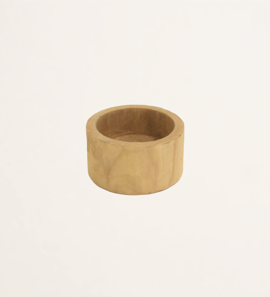 Vase rond en bois