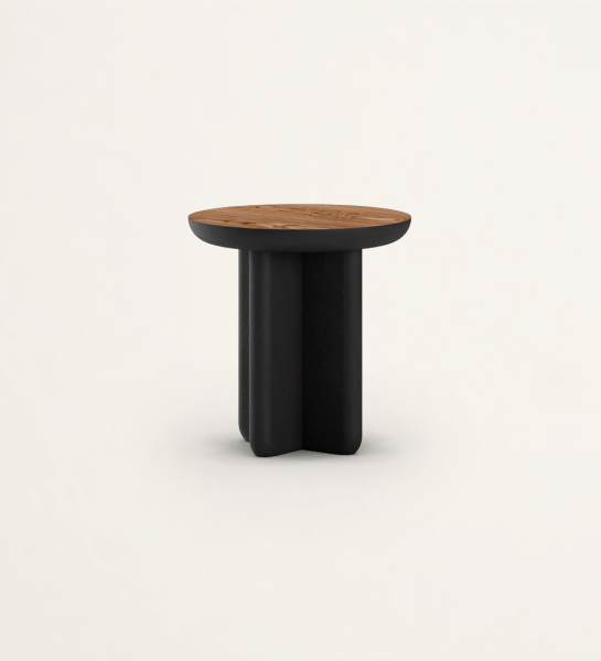 Walnut + Black Lacquered