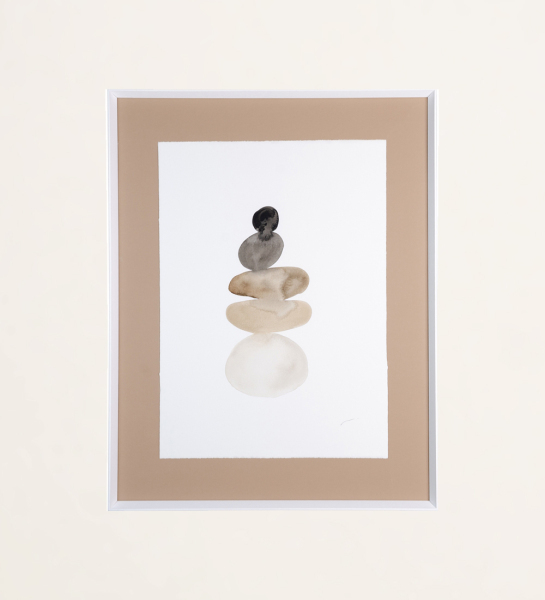 Frame with stones print