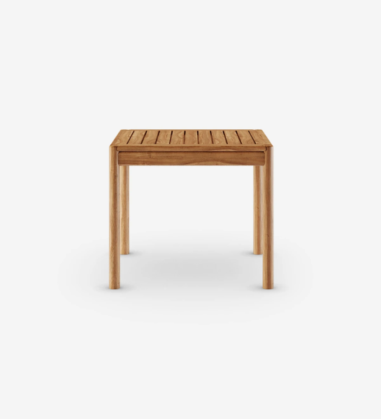 Table repas carrée en bois naturel