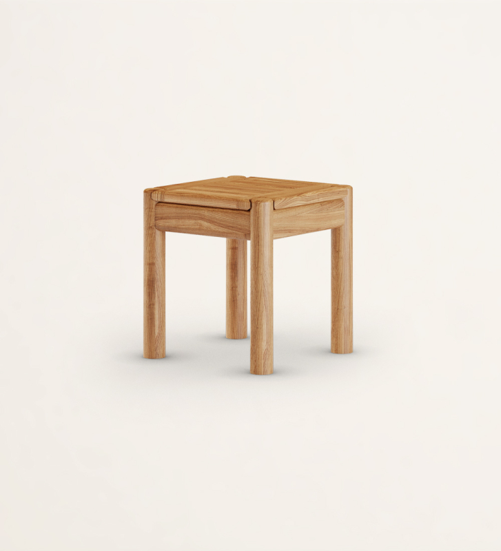 Table d´appoint carrée en bois naturel