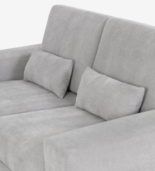 2 seater, upholstered in fabric.