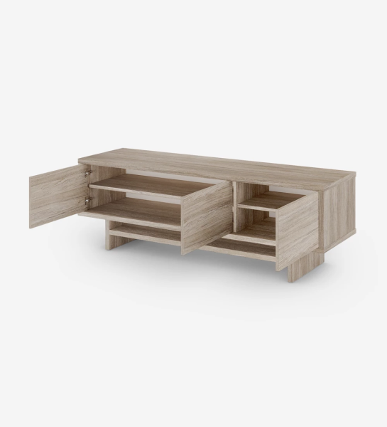TV Stand with 3 doors and structure in decapé oak.