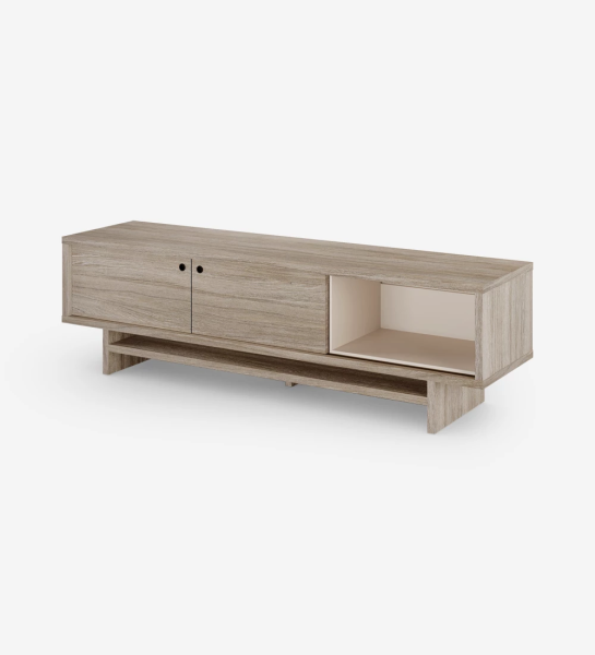 TV Stand with 2 sliding doors and structure in decapé oak.