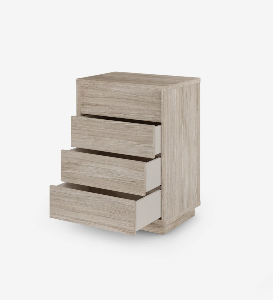 Dresser with 4 drawers and structure in decapé oak.