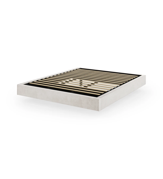 Sommier simple doble tapizado en tela.