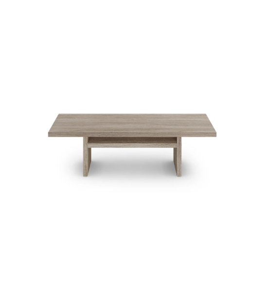 Mesa de centro Dallas retangular em carvalho decapé, 110 x 55 cm.