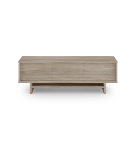 Dallas TV stand 3 doors and decapé oak structure, 172 x 57 cm.
