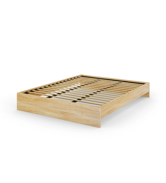 Sommier doble en roble natural.