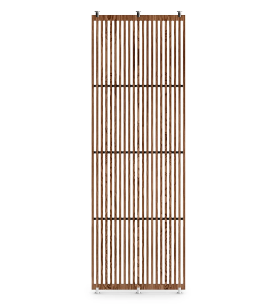 Cannes dividing panel in walnut, 102,5 x 300 cm.
