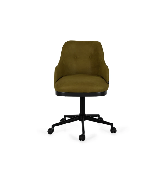 Swivel chair upholstered in fabric