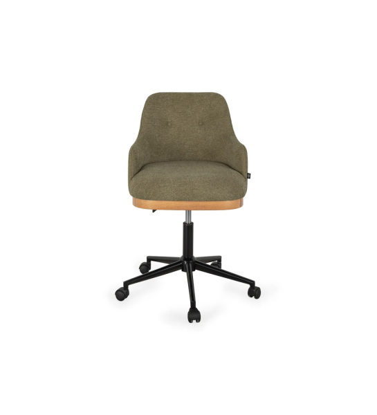 Swivel chair upholstered in fabric