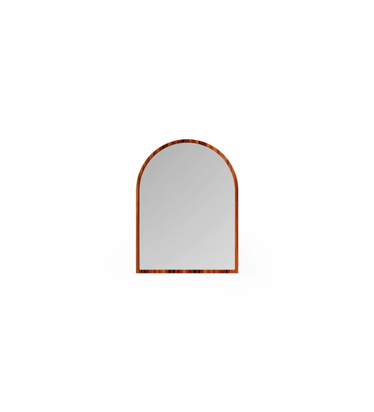 Small mirror with high gloss palisander frame