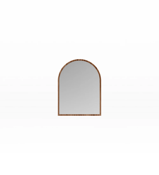 Small mirror with walnut frame