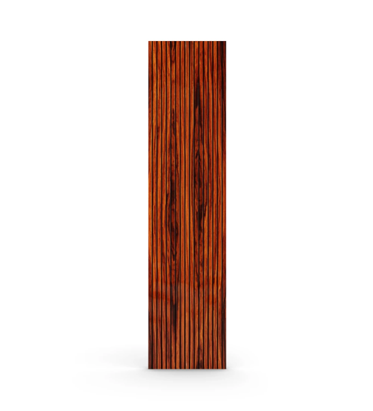 Panel decorativo con frisos en palissandro alto brillo