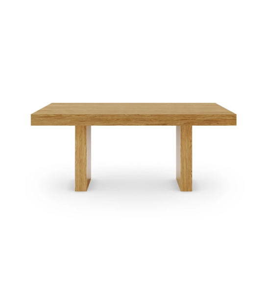 Mesa de jantar Cannes retangular 180 x 100 cm, em carvalho natural.