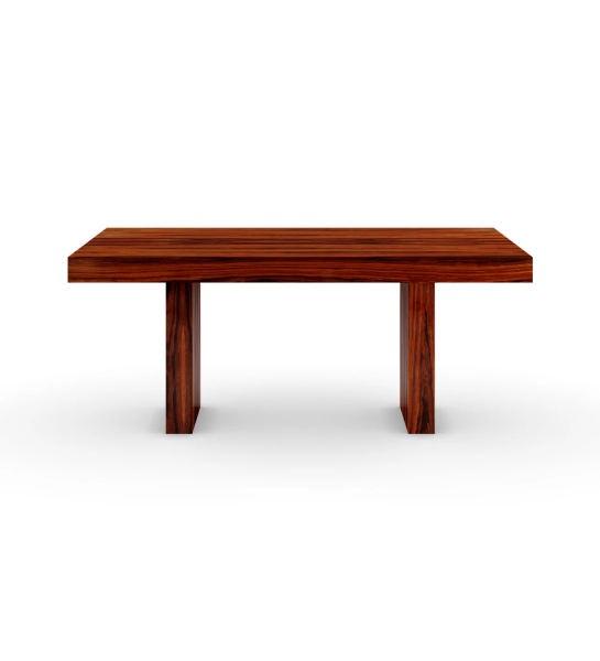 Mesa de jantar Cannes retangular 180 x 100 cm, em palissandro alto brilho.