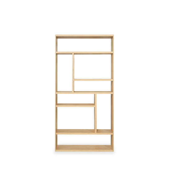 Estantería Oporto en roble natural 90 x 180 cm.