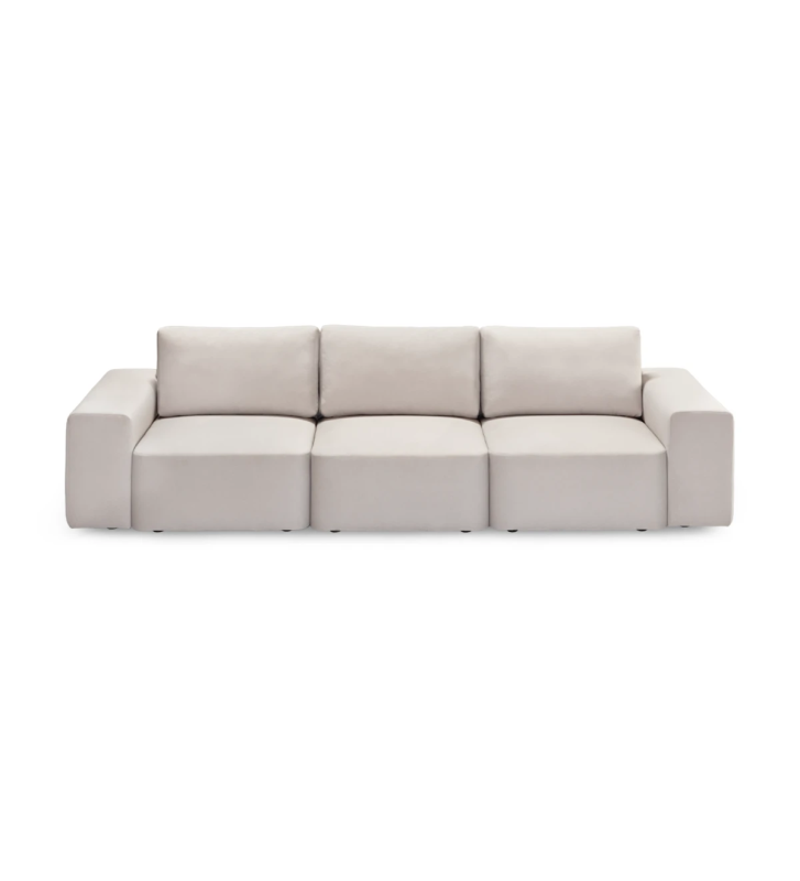 3 seater sofa, upholstered in fabric.