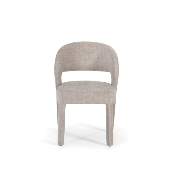 Chair upholstered in fabric.
