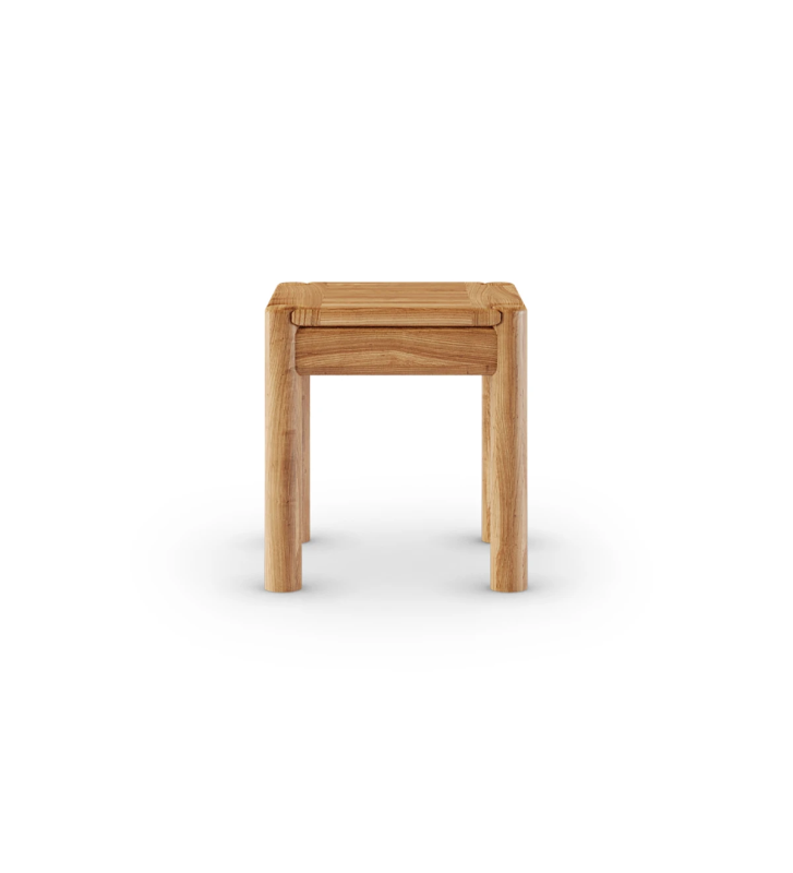 Mesa de apoio quadrada em madeira natural