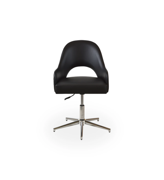 Swivel, upholstered in ecoleather and fabric