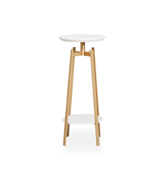 Pearl lacquer top, golden lacquered feet