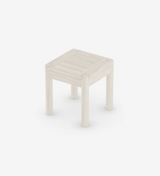 Pearl lacquered square side table.