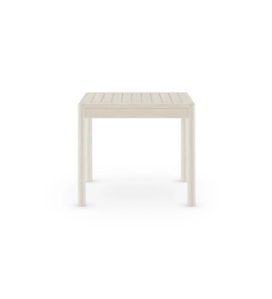 Pearl lacquered square dining table.