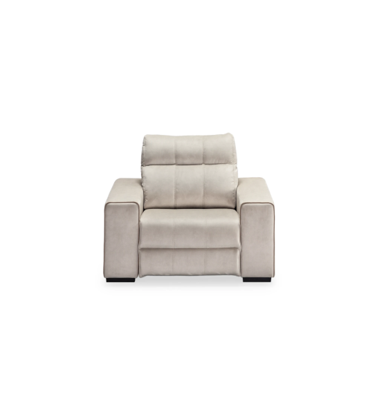 Maple Nice estofado a tecido bege, sistema relax, 125 cm.