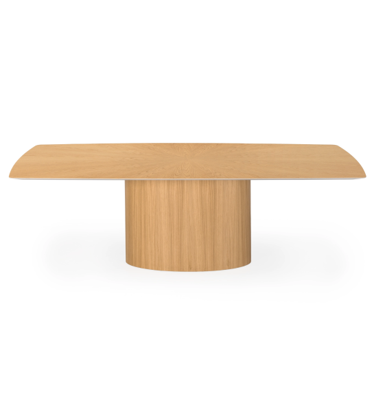 Table de repas rectangulaire Paris 180 x 100 cm, en chêne naturel.