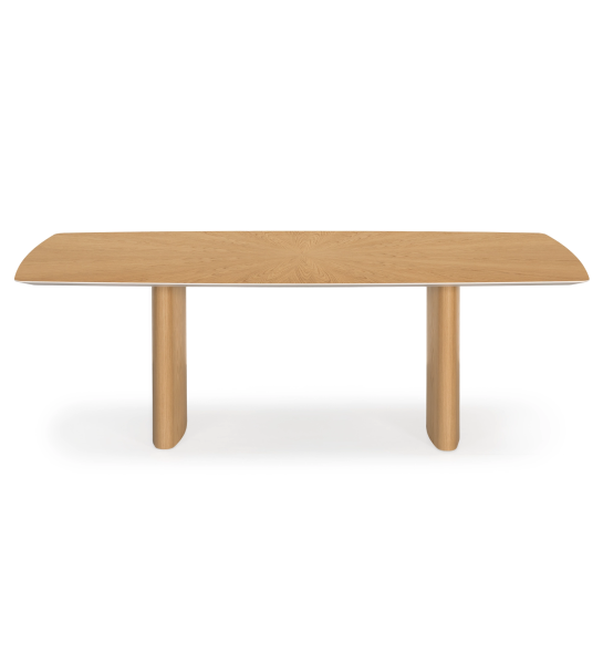 Mesa de comedor Paris rectangular 180 x 100 cm, en roble natural.