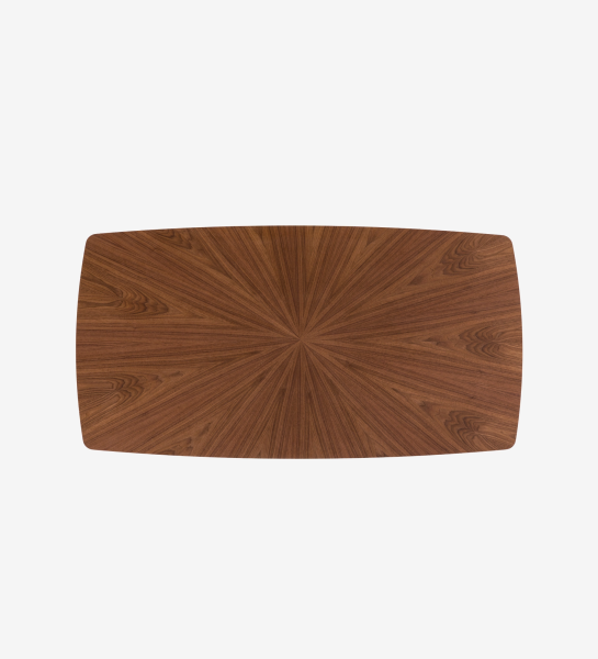 Mesa de jantar Paris retangular 180 x 100 cm, em nogueira natural.