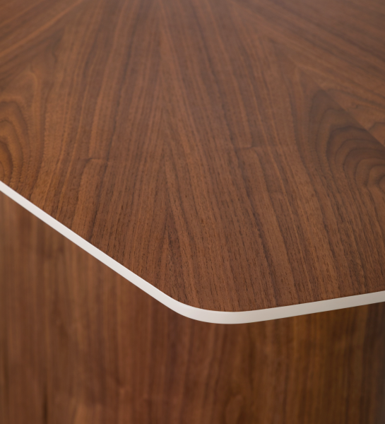 Mesa de jantar Paris retangular 180 x 100 cm, em nogueira natural.