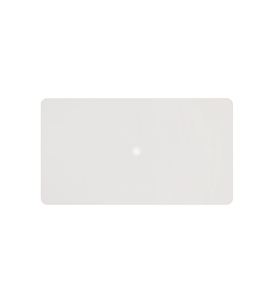 Panneau TV suspendu en laque nacrée, 100 x 180cm.