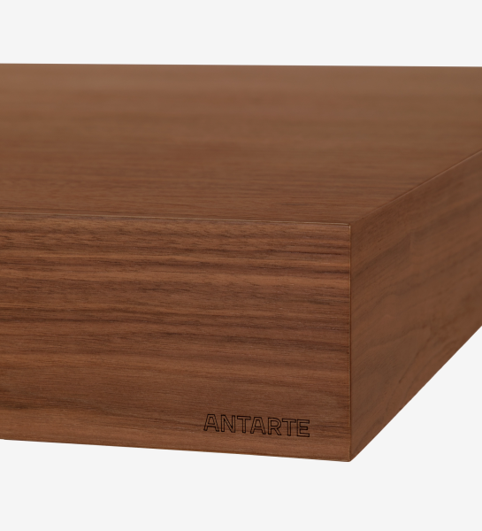 Mesa de comedor Cannes rectangular 250 x 110 cm, en nogal natural, pies con frisos.