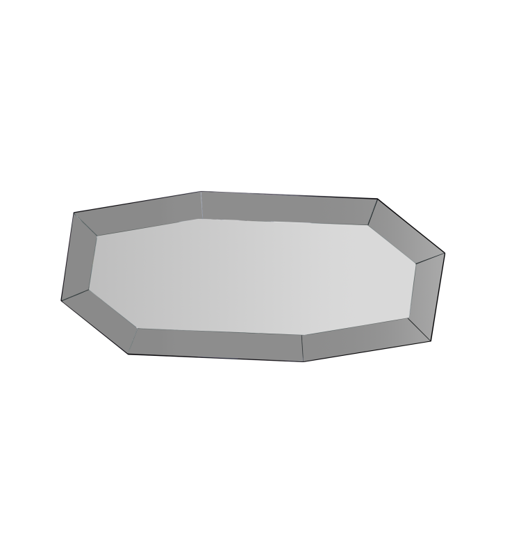 Abstract mirror with gray mirror border.
