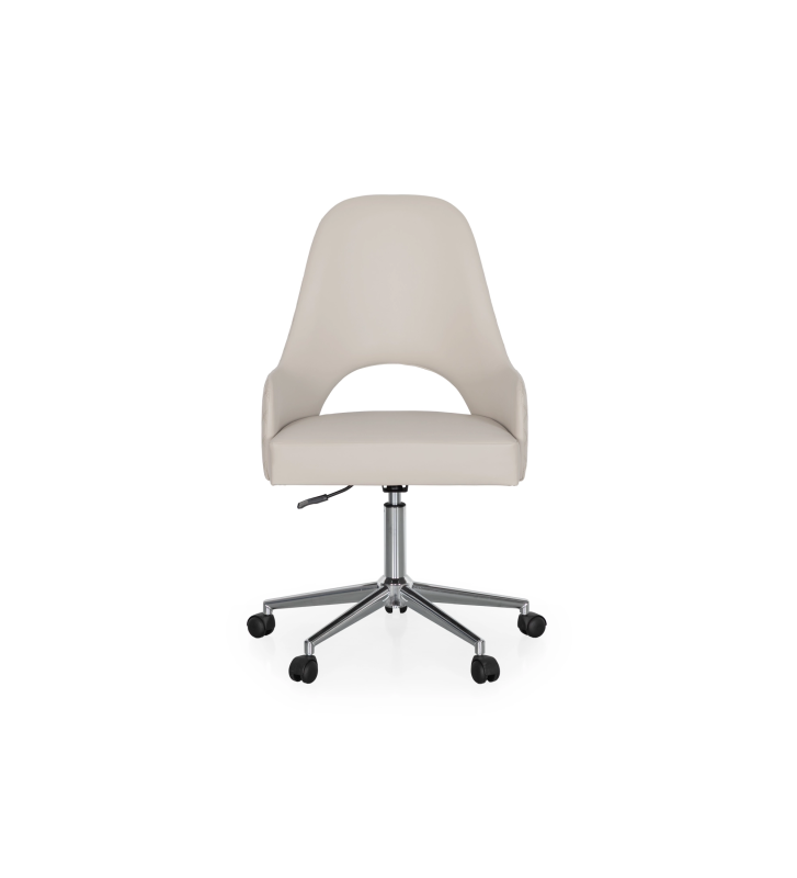  Swivel, fabric in beige upholstered