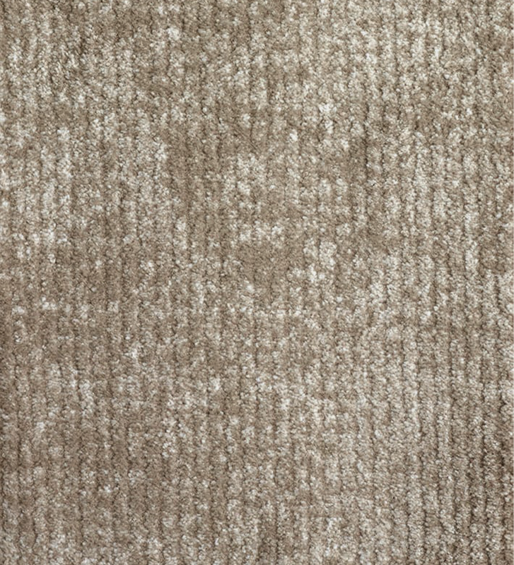 Rug with a pattern in taupe tones, folded edge finish + 6mm feltex backing.