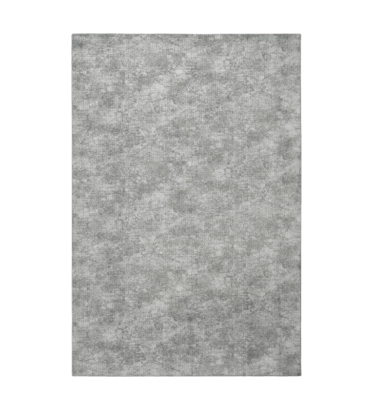 Rug with a pattern in light grey tones, folded edge finish + 6mm feltex backing.