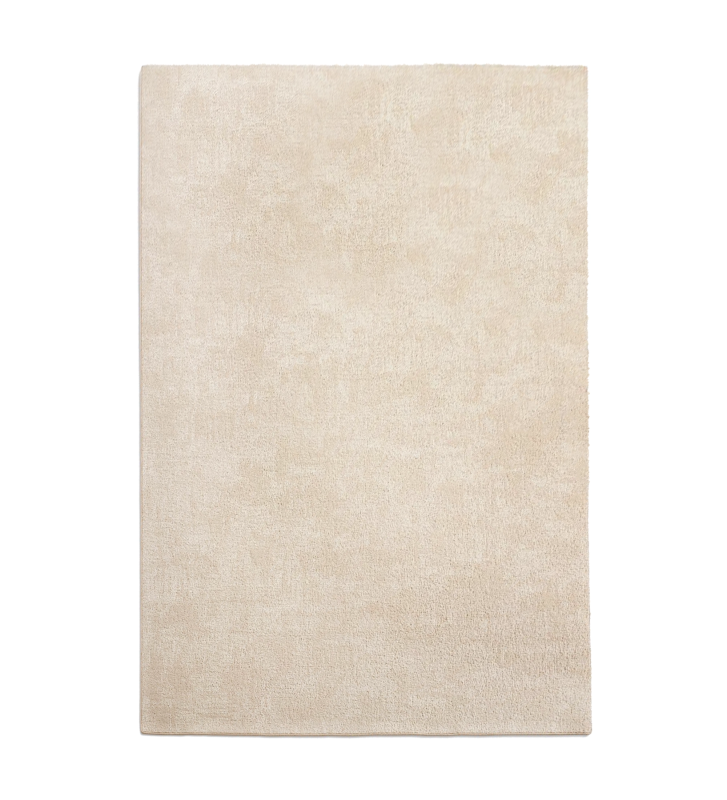 Beige rug with twist texture, Line finish.