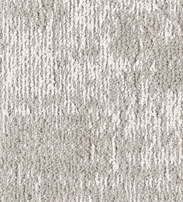 Light grey rug with twist texture, Line finish.
