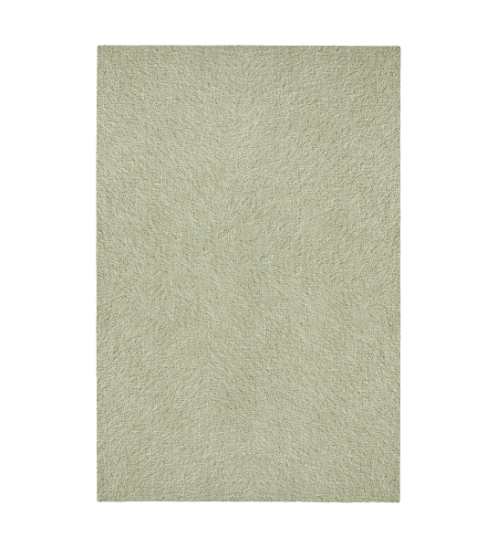 Alfombra verde con textura suave, acabado de doblez + feltex 6mm
