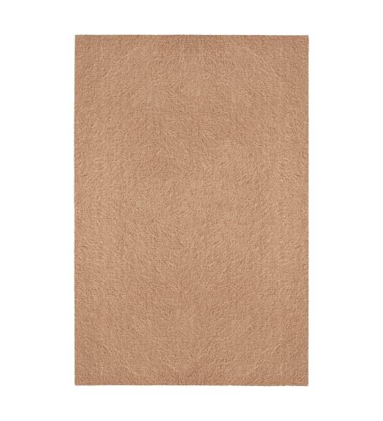 Orange rug with soft texture, folded edge finish + 6mm feltex.