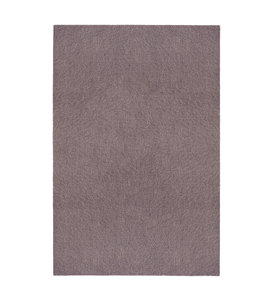 Purple rug with soft texture, folded edge finish + 6mm feltex.