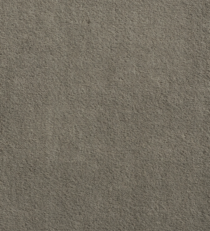 Taupe rug with soft texture, folded edge finish + 6mm feltex.