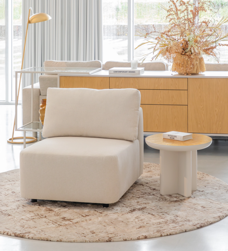 Maple Paris recouvert en tissu perle, 80 cm.