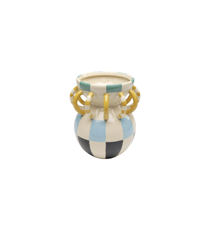 Hand-painted porcelain vase.