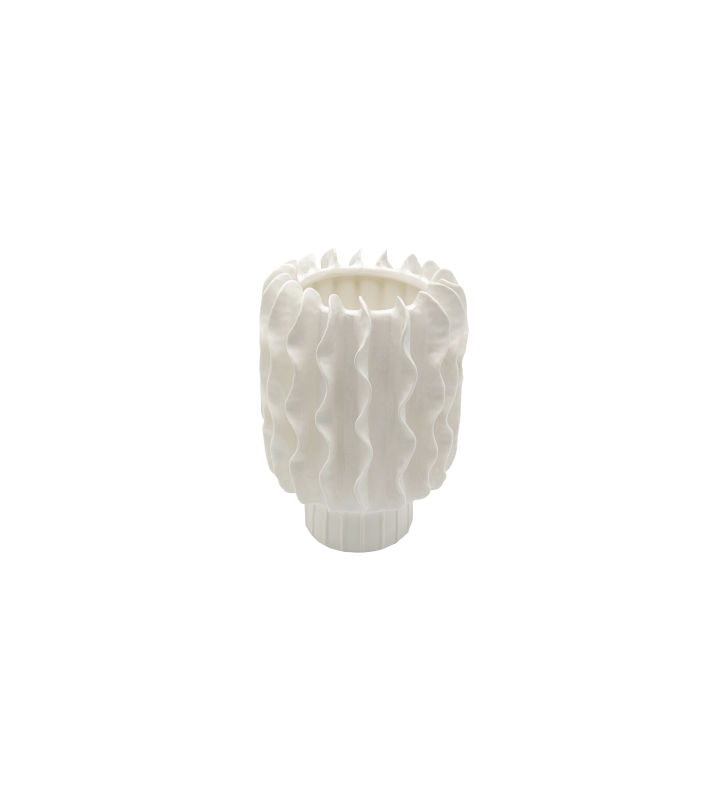 White porcelain vase, handmade.